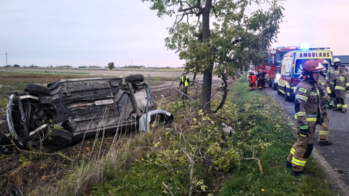 30-latek dachował pod Piotrkowem. Tyle wydmuchał [ZDJĘCIA]